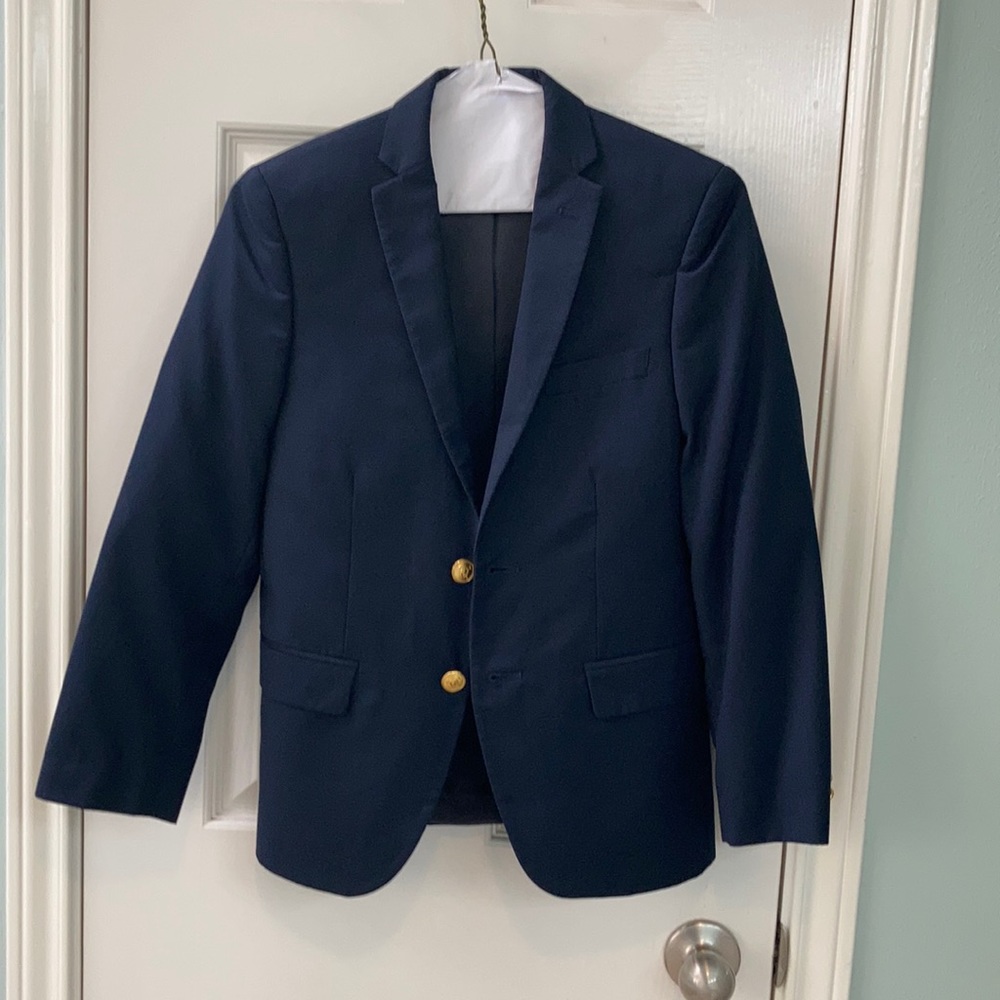 Ralph Lauren boys navy blazer size 12R VGUC
